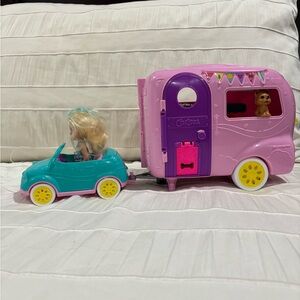 Chelsea car, camper & cute dog